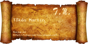 Tőkés Martin névjegykártya