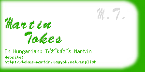 martin tokes business card